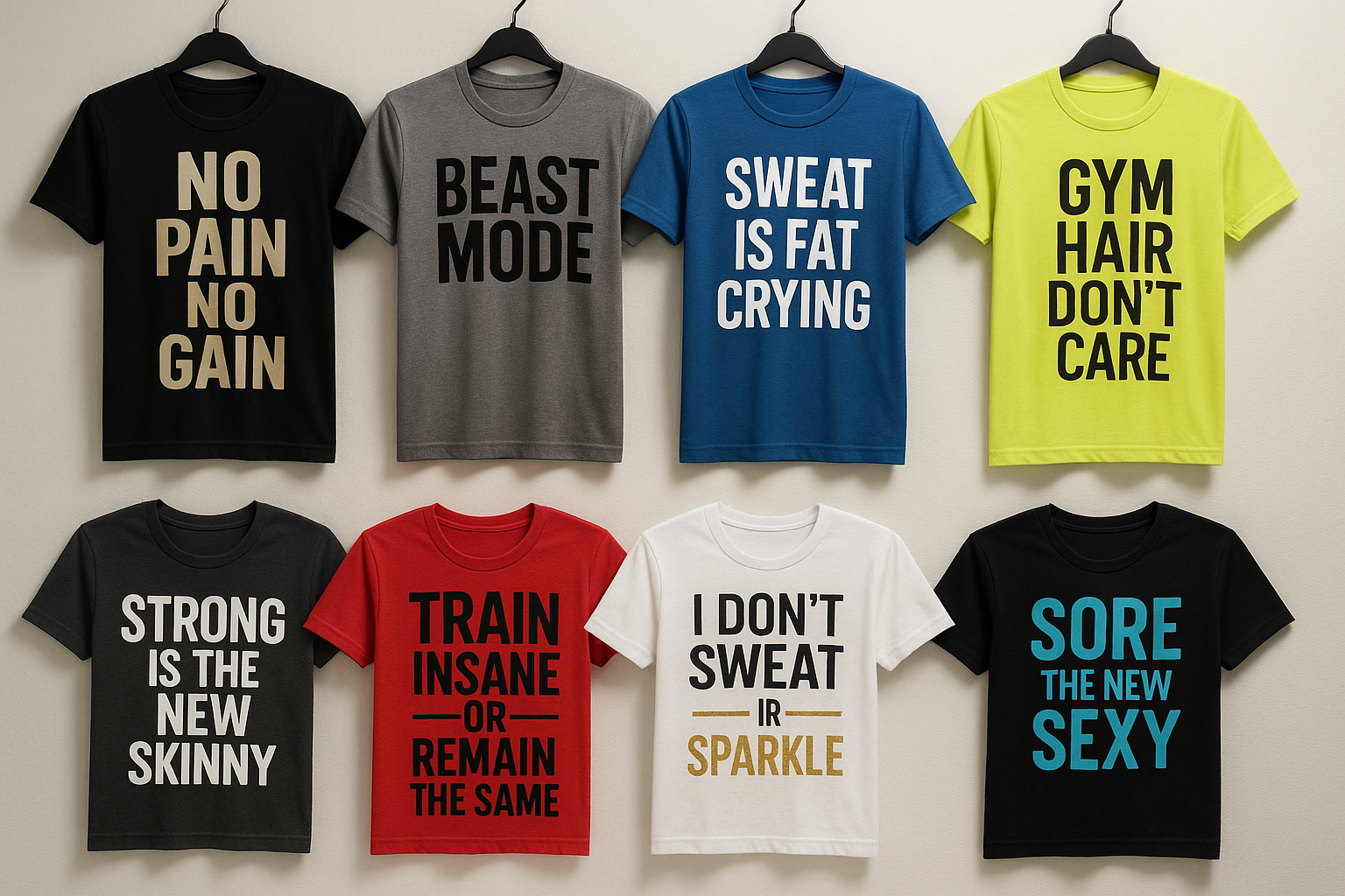 Gym, camisetas, frases random