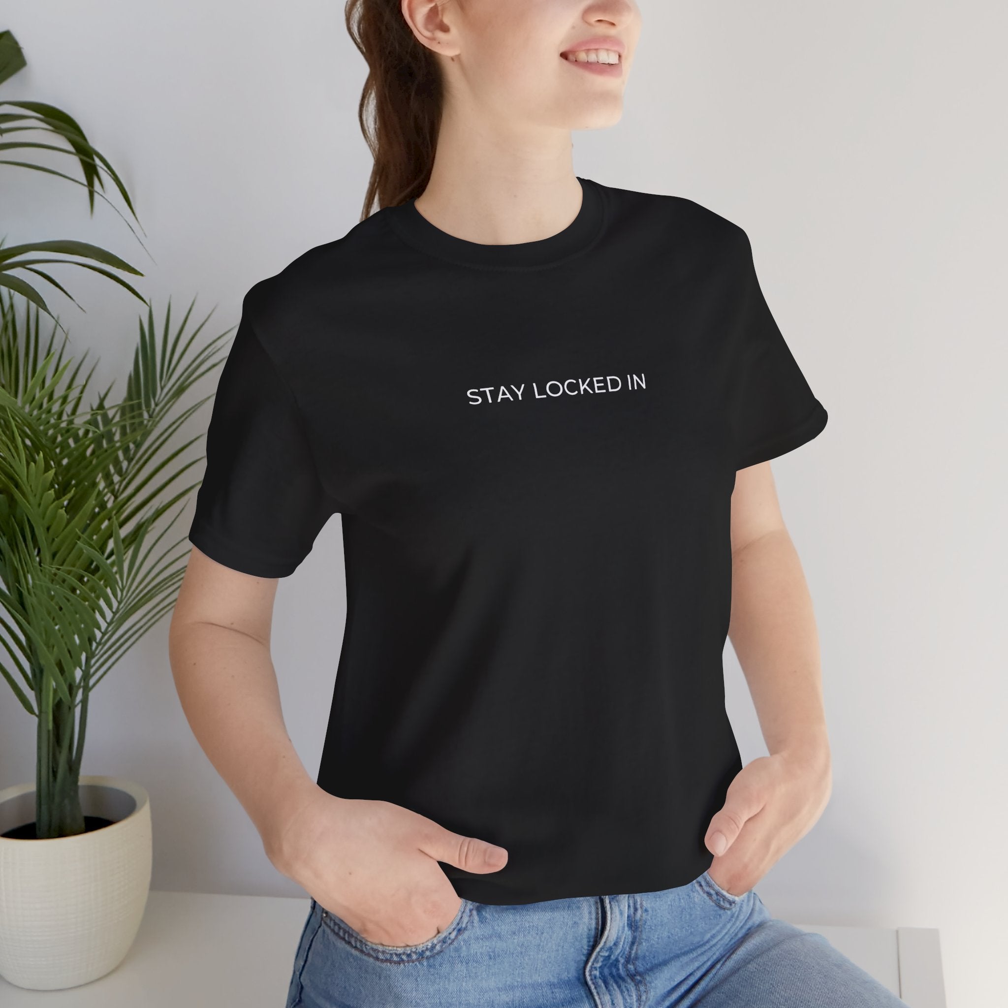 Stay Locked In Tee | Minimal Motivational T-Shirt for Men — Pineiro