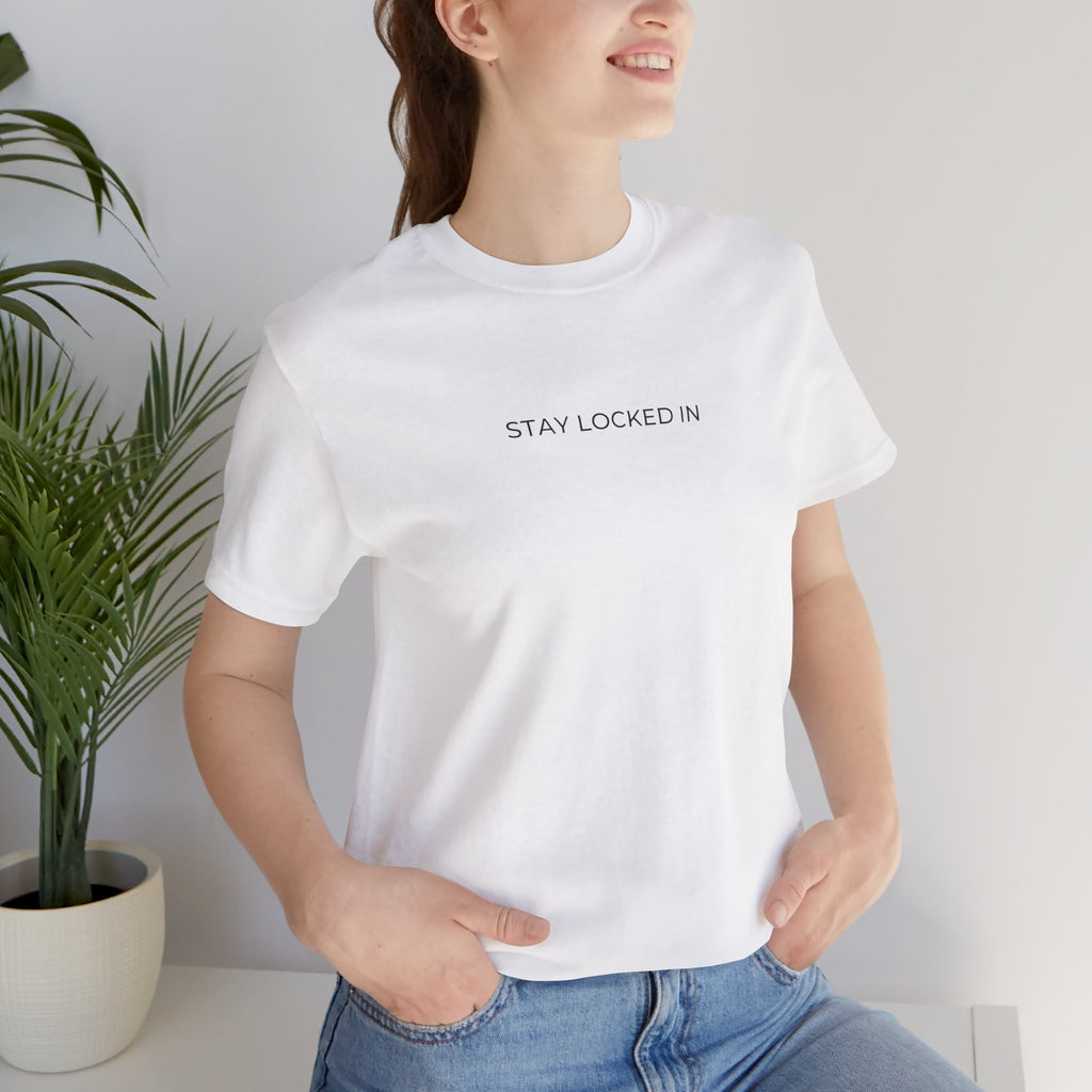 Stay Locked In Tee | Minimal Motivational T-Shirt for Men — Pineiro