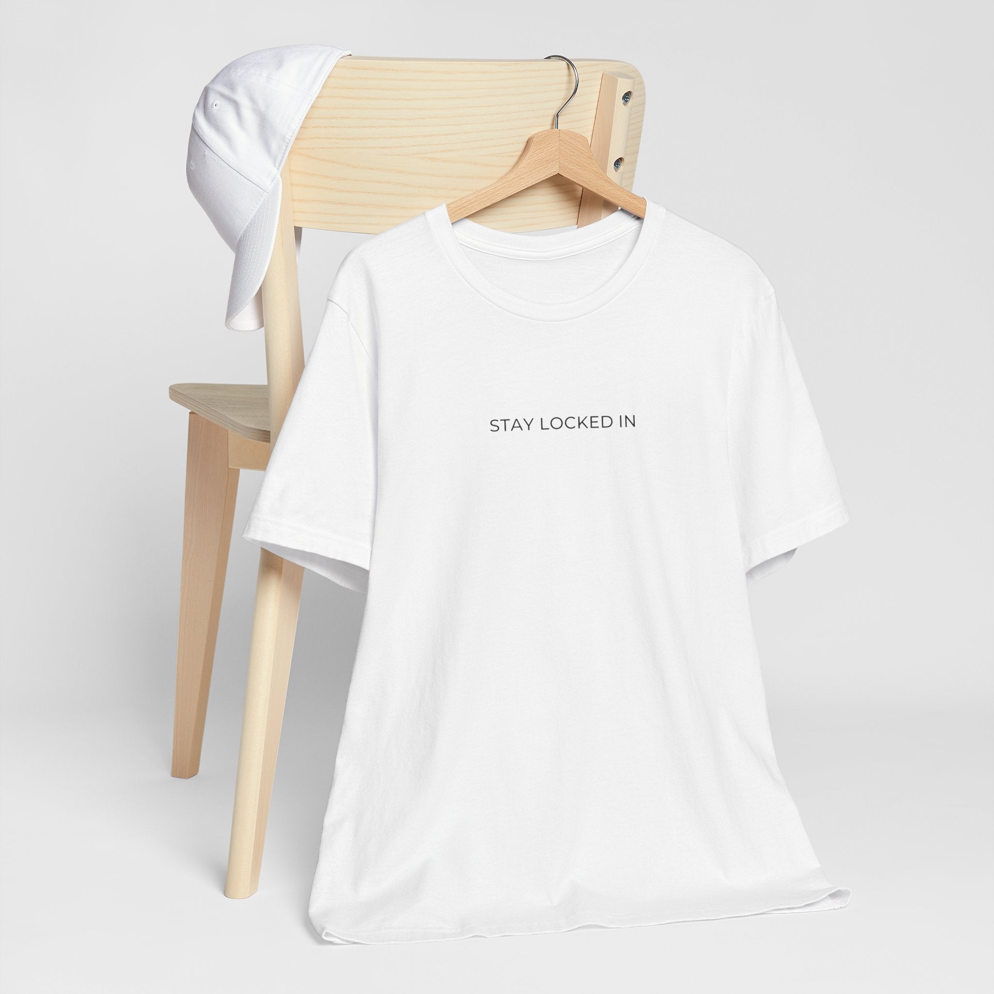 Stay Locked In Tee | Minimal Motivational T-Shirt for Men — Pineiro