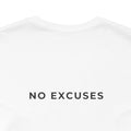 No Excuses White Tee | Motivational Gym & Fitness T-Shirt for Men — Pineiro