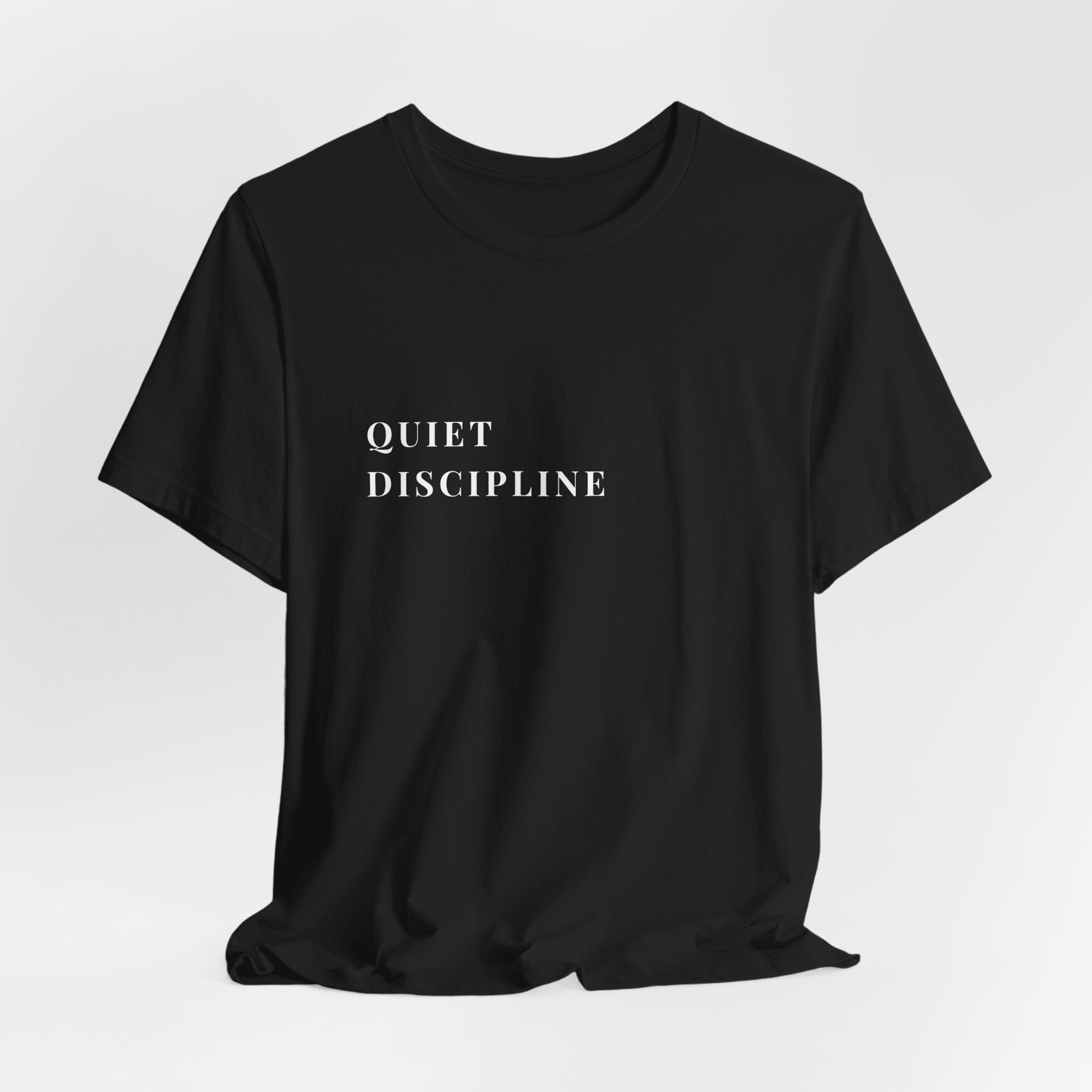 Quiet Discipline Tee | Minimalist Motivational T-Shirt for Men — Pineiro