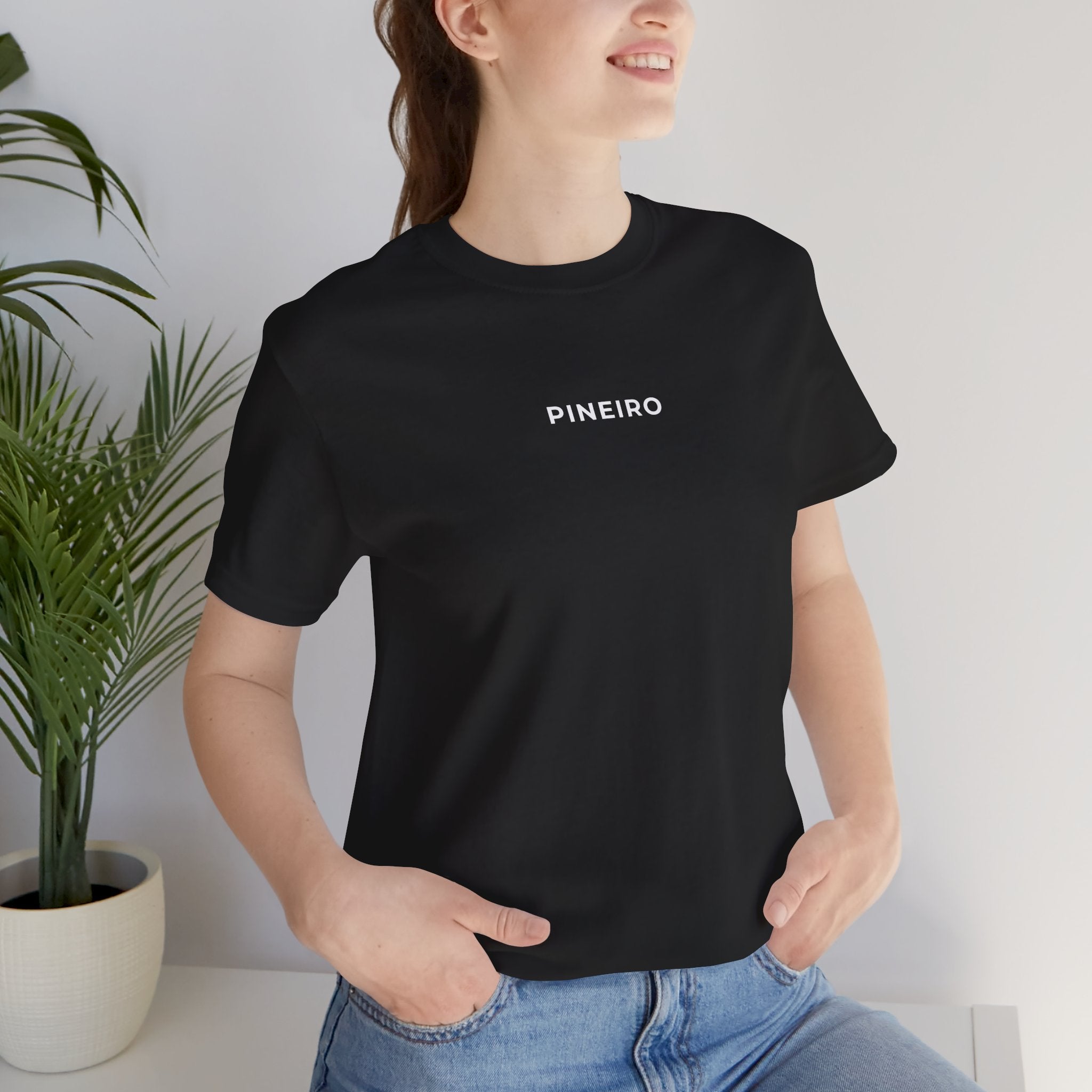 Minimalist Tee | Premium Black Crew Neck T-Shirt for Men — Pineiro